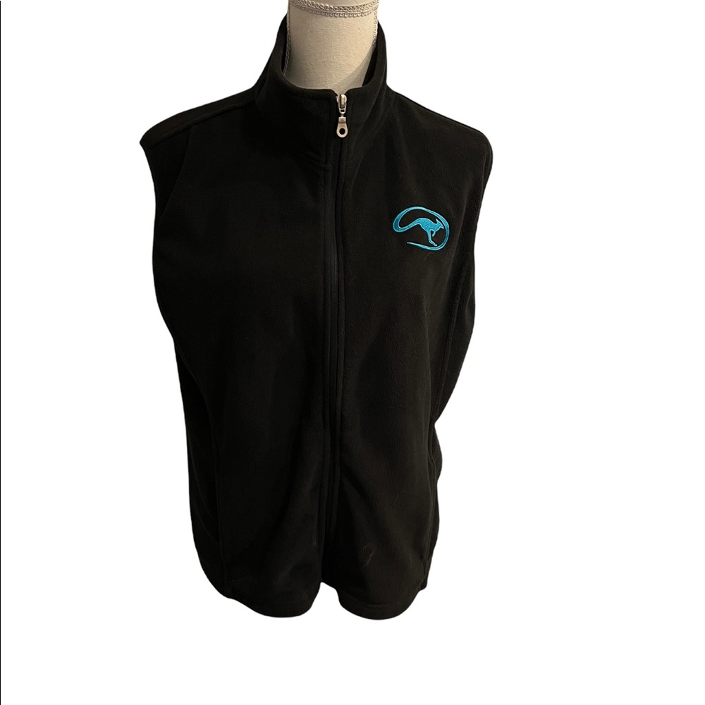 Ouray Sportswear Full Zip Fleece Vest w/Kangaroo logo